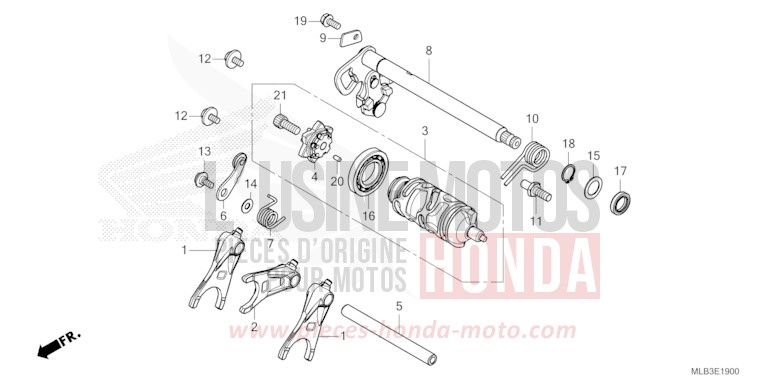 SCHALTTROMMEL von Hornet 750 DEGITAL SILVER METALLIC (NHA30) von 2025